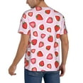 thumbnail image 2 of Uemuo Hand Drawn Strawberry Print Mens Polo Shirts Baseball T-shirt Performance Short Sleeve Golf Shirt Moisture Wicking Athletic Casual Collared T-Shirt-X-Large, 2 of 7