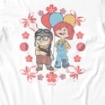 thumbnail image 3 of Disney Pixar Up Men's Childhood Friends And Flowers T-Shirt (Bright White, S-XXXL), 3 of 4