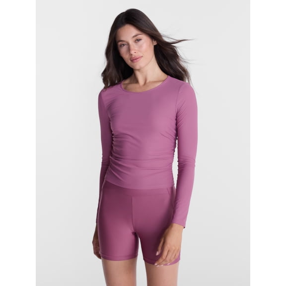 Avia Women’s Side Cinch Ruched Top, Sizes XS-XXXL