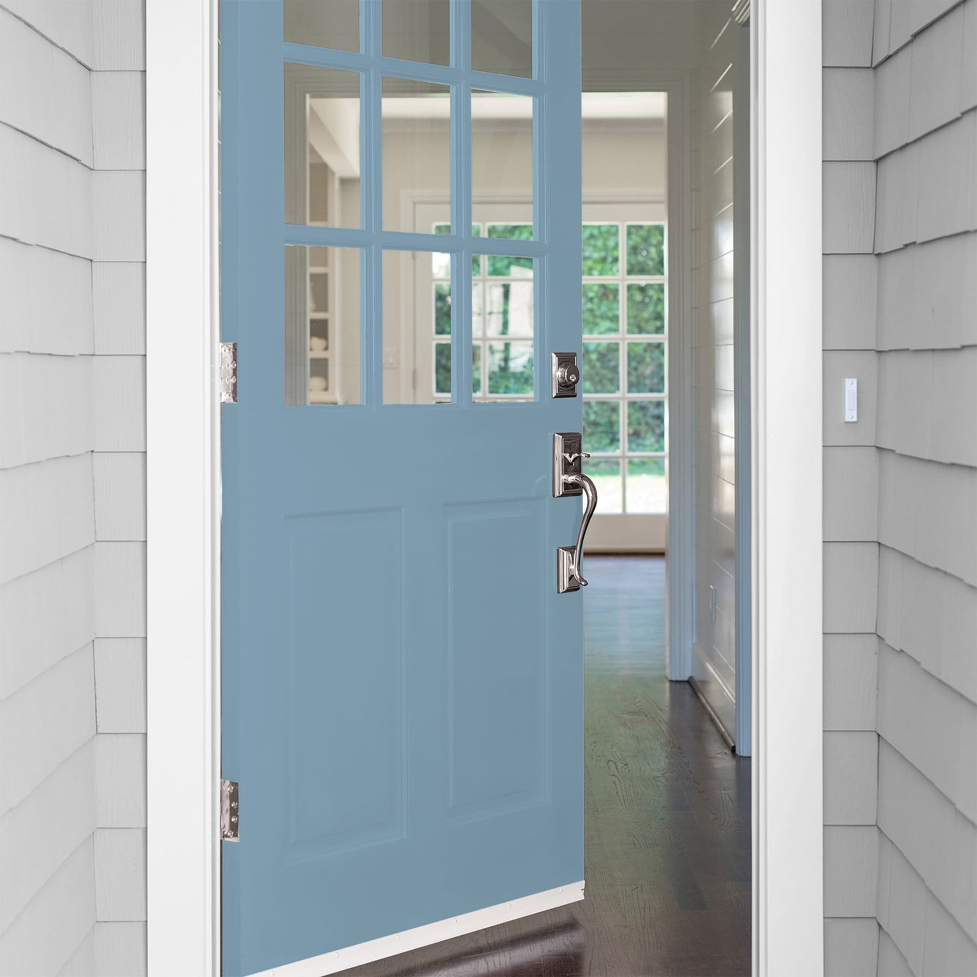 Glidden Fundamentals Americana / Blue, Semi-Gloss Exterior Paint, 5 Gallon