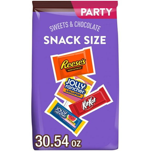 Reese's, Kit Kat and Jolly Rancher Sweets and Chocolate Snack Size Candy Variety Pack - 30.54oz - Pack of 2