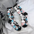 thumbnail image 5 of Disketp Panda Cute Pink Hearts Unisex Crew Socks Lightweight Breathable Ventilation Ankle Socks, Mid-calf socks for Daily, 5 of 6