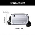 thumbnail image 3 of Portable Storage Bag for Jewelry and Cosmetics Stylish Makeup Organizer Accessories Holder with Compartments for Travel Silver, 3 of 5