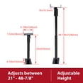 thumbnail image 6 of HECASA RV Slide Out Stabilizer Jacks Universal Extendable from 20" - 48" Enhance RV Camper and Travel Trailer Stability 2 Packs Heavy Duty Steel, 6 of 12