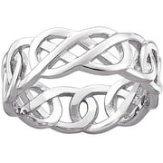 Celtic Knot Wedding Band in Sterling Silver