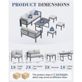 thumbnail image 2 of AECOJOY Ensemble de Mobilier de Patio en Aluminium 7 Pcs, Ensemble de Canapé Sectionnel d'Extérieur 8 Places avec Table Réglable, Gris Pâle, 2 of 8