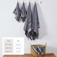 thumbnail image 4 of Luxurious Soft Cotton Decorative 6 Piece Towel Set, Chambray Blue / White / Navy Blue., 4 of 6