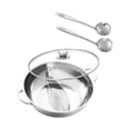 thumbnail image 1 of kurtrusly Divider Cookware Set for Party Travel Portable Pot with Removable Divider With spoon and lid Dia 32cm, 1 of 6