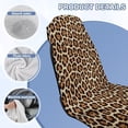 thumbnail image 6 of KUIFORTI Brown Leopard Print Car Front Seat Covers for Gym Outdoor Sport, Picnic, Beach, Pet Dog Travel Portable Sweatproof Auto Accessories with Storage Bag 60 x 33 Inch, 6 of 7