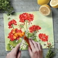 thumbnail image 2 of CounterArt Nature's Grace Red Floral 3mm Glass Cutting Board 10" by 8", 2 of 7