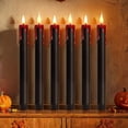 thumbnail image 4 of Halloween LED Tear-Drip Candles - 6-Pack Black Conical Flameless Candles with Remote Control, Realistic 3D Flickering Flame & Dripping Wax Effect for Haunted Decor, 4 of 5