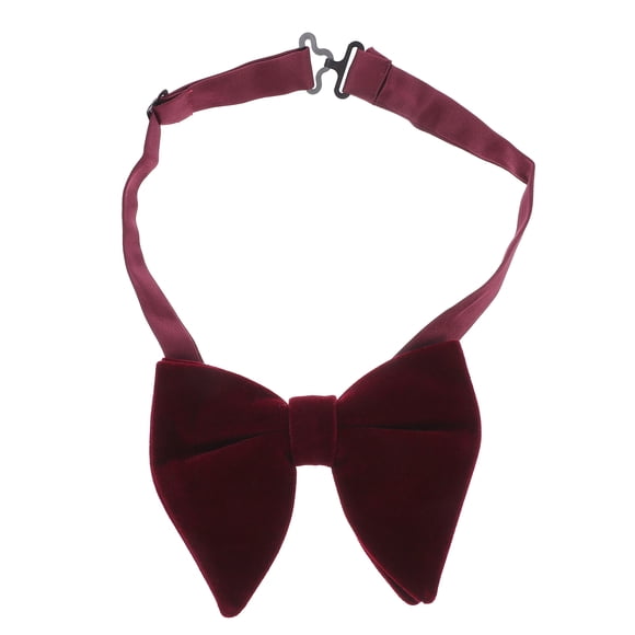Bow Tie Velour Dark Red 1Pack 4.52X3.73X0.79in
