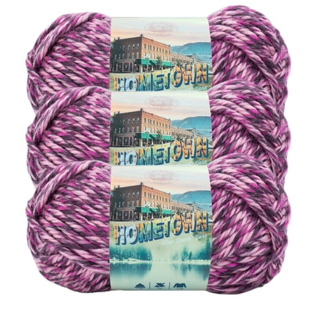 UPC: 0842093126126 | Lion Brand Yarn Hometown Elmore City Dance Basic Super Bulky Acrylic Multi-Color Yarn 3 Pack
