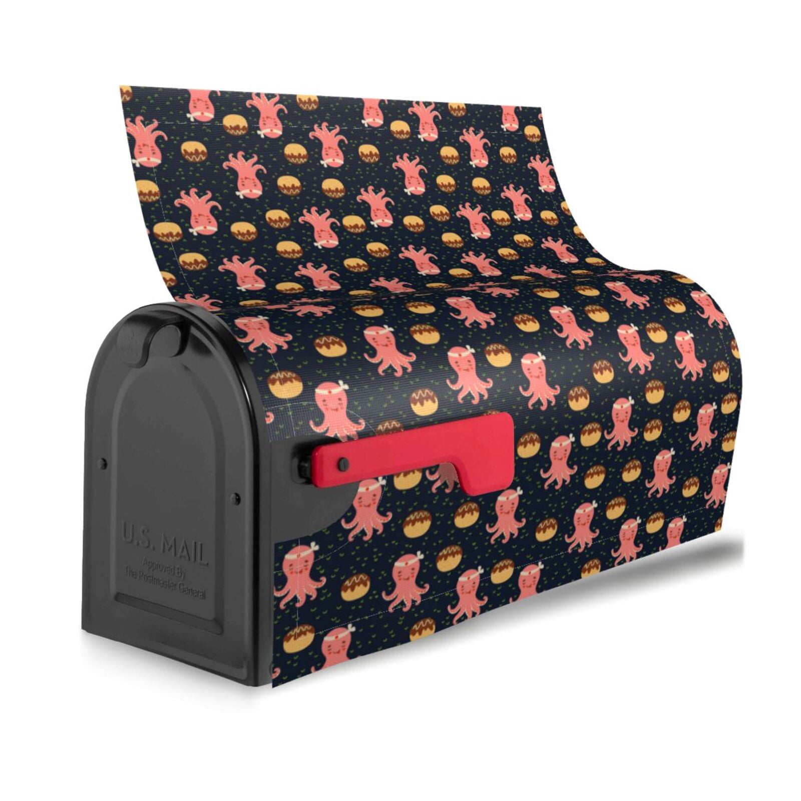 Xecao cartoon octopus for Mailbox Cover with Magnetic Strips, Waterproof and Sunscreen, Adds a Decorative Touch to Your Garden Yard-21x18 in