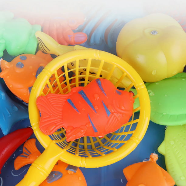 22pcs Magnetic Fishing Toy Set Bath Toys Baby Bathtub Toy With