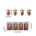 thumbnail image 3 of AuroraX Christmas Decoration Set Mini 4 Pcs Cute Minimalist Keepsake Ornaments Resin Hanging Pastel for Christma Tree,Xmas Gifts Decor, 3 of 6