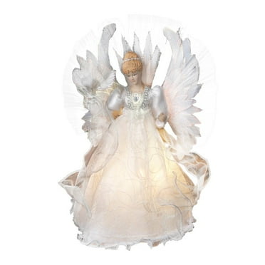 Kurt Adler 14-Inch Multi Fiberoptic Angel Treetop