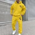 thumbnail image 4 of Men Sweatsuits 2 Piece Set Casual Loose Fit Graphic Hoodie Sweatshirt and Joggers Sweatpants Sets Comfortable Fall Winter Long Sleeve Pullover Suit with Pocket, 4 of 8