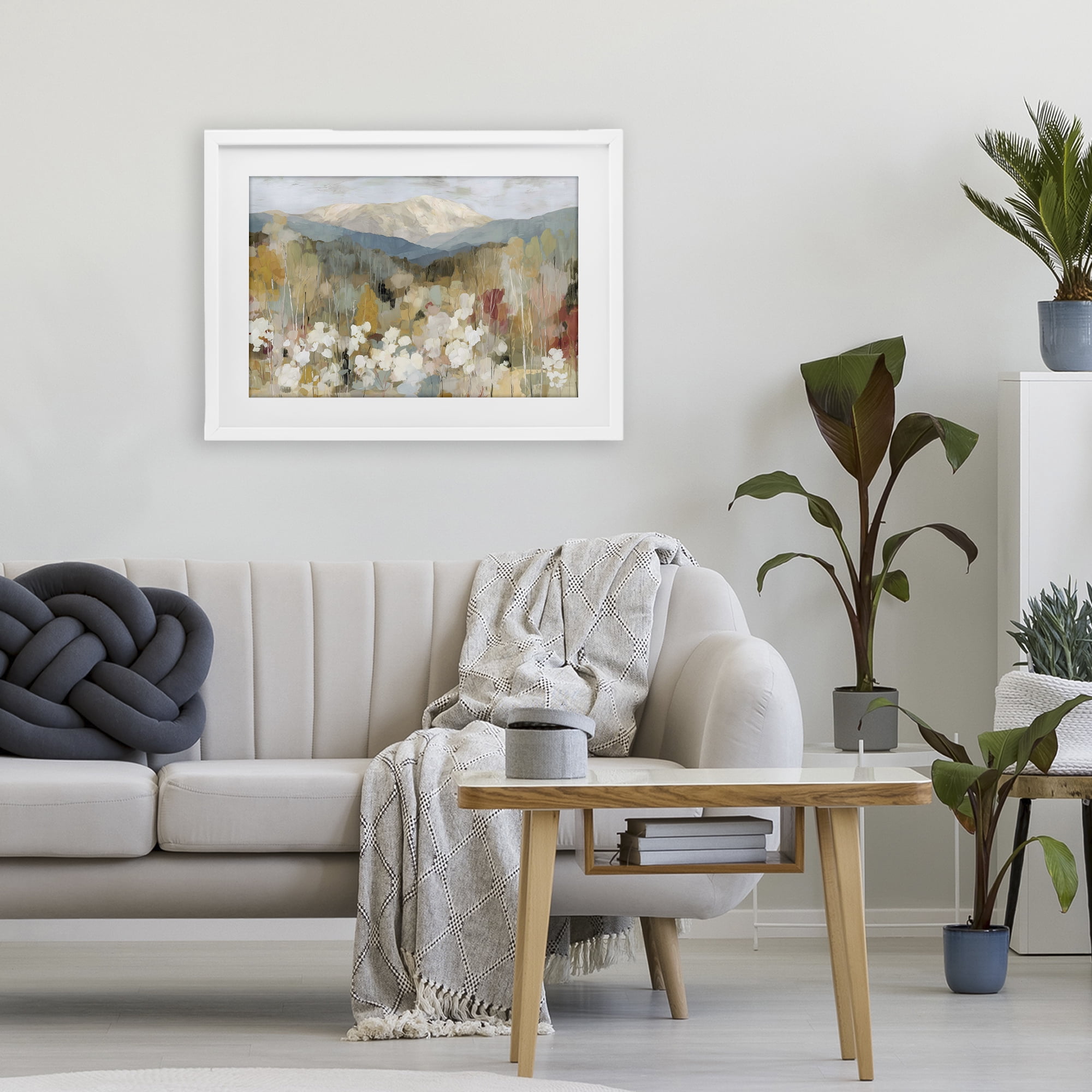 Stupell Industries Autumn Mountain Meadow White Framed Print Under Glass, design by Chromatic Storm Studio