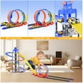 thumbnail image 4 of Adoonk Race Track Sets Cars Toys  360° Double-Loop Racing Track Set -  4 Cars & 106 Track Pieces, Buildable into Multiple Configurations - Gift for Boys & Girls, 4 of 8