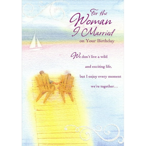 Designer Greetings For the Woman I Married: Adirondack Chairs Wife Birthday Card