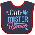 thumbnail image 3 of Inktastic Little Mister Romeo Boys Baby Bib, 3 of 4