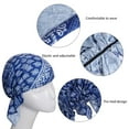 thumbnail image 7 of PHOGARY 4pcs Pre-Tied Chemo Head Scarf Beanie Covers Cap Head Scarves Sleep Turban Hat Women Bandana with Stretch Print Ruffle, 7 of 7