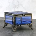 thumbnail image 3 of Caja de cristal azul personalizada, vitrina decorativa para tocador, organizador de joyas, regalo de para amiga, hija, , niña, mujer, Zulema vitrina de joyas, 3 of 7