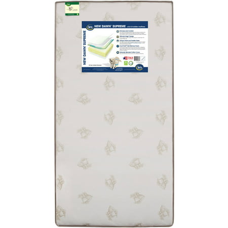 Serta New Dawn Supreme 5.25-Inch Crib and Toddler Mattress - Fiber Core - Dual Sided - Waterproof Woven Cover - GREENGUARD Gold Certified (Best Bed Mattress For The Money)