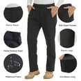 thumbnail image 3 of YUSHOW Mens Snow Ski Pants Waterproof Fleece Lined Outdoor Hiking Softshell Pants Size XL, 3 of 7