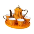 thumbnail image 2 of Juego de té de cerámica tetera y tazas para beber agua de té de café con tazas de café para bandeja para la fiesta de la fiesta de té regalo, 2 of 8