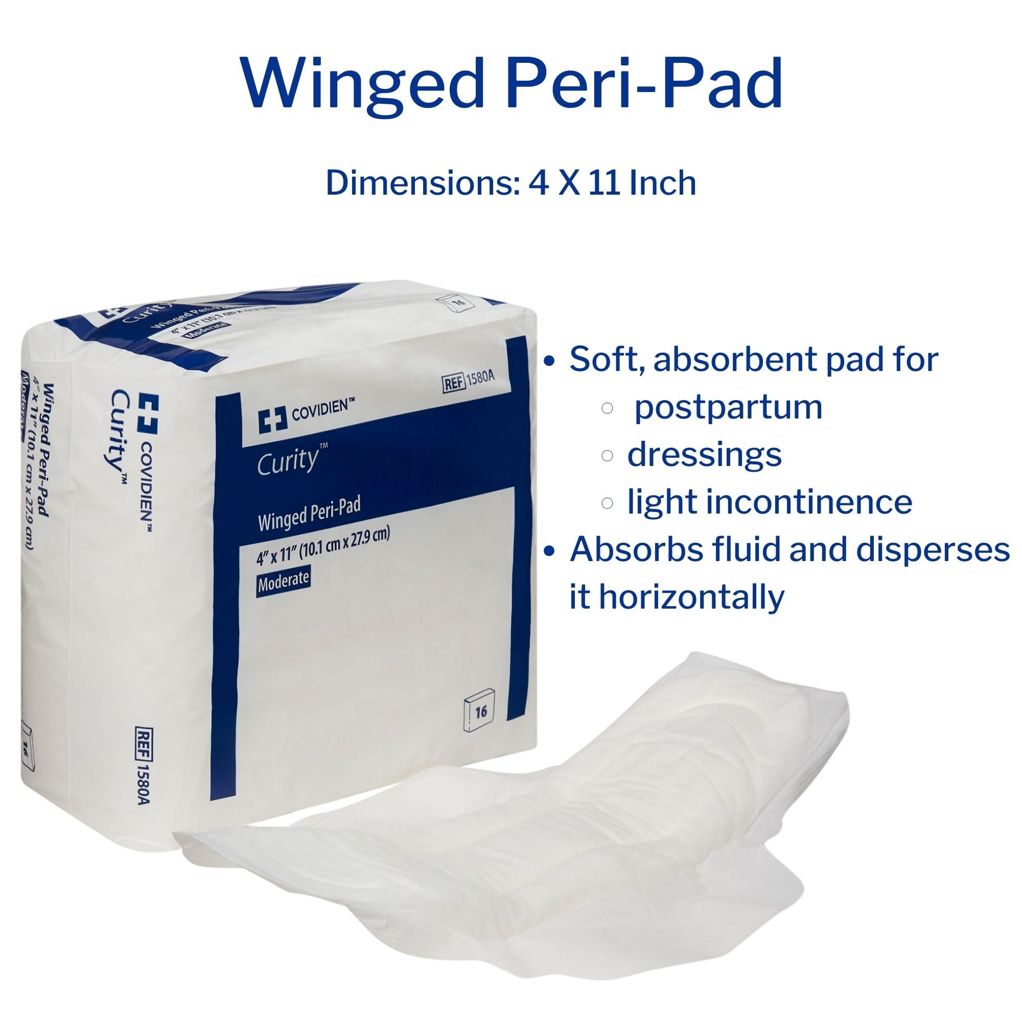 Medtronic Covidien/Kendall Curity Maternity Pads # 2022A - Careforde  Healthcare Supply