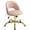 Pink, variant on Ktaxon Office Desk Chair Adjustable Flannel Computer Task Chair Small Rolling Vanity Stool with Wheels for Study Make-up Dressing Room Pink