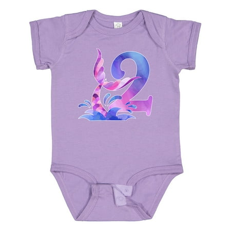 

Inktastic 2nd Birthday Mermaid Tail Gift Baby Boy or Baby Girl Bodysuit