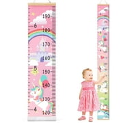 Kids Growth Chart Height Measuring Chart, Unicorn Canvas Wall Hanging Rulers for Baby Girls Children's Bedroom Decor 74.8 x 7.87 in