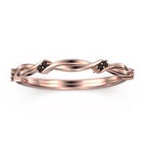 0.08ct Radhe Ring 18K Rose Gold Over Silver