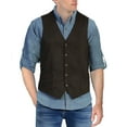 thumbnail image 2 of Gioberti Men's 5 Button Faux Suede Vest, 2 of 6