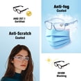 thumbnail image 7 of ProtectX Safety Reading Glasses for Women Men, UV Protection goggles, Anti-Impact Lightweight Glasses, Anti-Fog & Scratch-Resistant, Blue, +2.0, 7 of 7