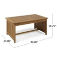 thumbnail image 4 of Christopher Knight Home Carolina Outdoor Acacia Wood Coffee Table by  Brown Patina, 4 of 5