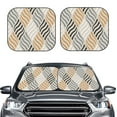 thumbnail image 2 of Lukts Geometric Print 2 Piece Car Sun Shade Windshield,Foldable Car Shade Front Windshield with Keeps Your Vehicle Cool-Large, 2 of 6