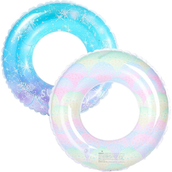 shiyou-2 Pcs Inflatable Pool Floats -Pool Floats Tubes Pool Tubes- Swim Tubes Inflatable 32" Pool Floats and Rings- Pool Swimming Rings for Adults Summer Beach Pool Party Decor