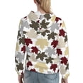 thumbnail image 7 of Xecao colorful Maple Pattern Hoodies for Women Sweatshirts Long Sleeve Sweatshirts Pullover Outfits with Pocket-Large, 7 of 7