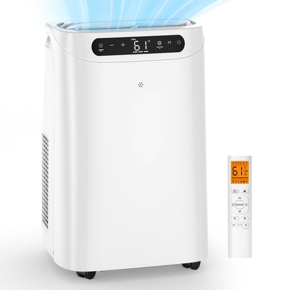 Lcxmtv 12000 BTU Portable Air Conditioner, 3-in-1 AC Unit, Dehumidifier and Fan for Rooms up to 500 Sq. Ft. – Includes Window Kit, Backlit Remote & 24H Timer