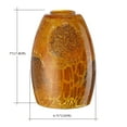thumbnail image 2 of Ding 2.25 in. Lip Fitter Stone Crackle Glass Oblong Pendant Lamp Shade, 2 of 5