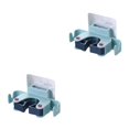 thumbnail image 1 of Moyic Fregona Escoba Estante Montado en la pared Autoadhesivo Sin perforaciones Herramienta de limpieza Soporte de almacenamiento Baño Azul claro 2Conjunto, 1 of 5