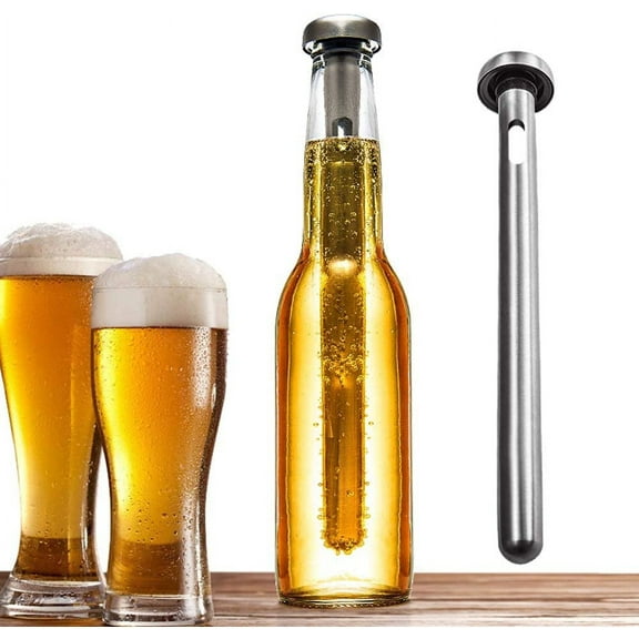 Beer Chiller Stick - 2 Pack Stainless Steel Drink Chiller Sticks Keep Bottled Drinks Cold Wine Beverage Cooler Cooling Sticks for Christmas and Birthday Gifts