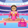 thumbnail image 6 of ZITA ELEMENT 18 Inch Doll Clothes Accessories Set - Doll Gymnastics Pink Leotard, Shoes, Gym Bag, Medal, Water Bottle & Hair Accessories for 18" Dolls  (No Doll), 6 of 7