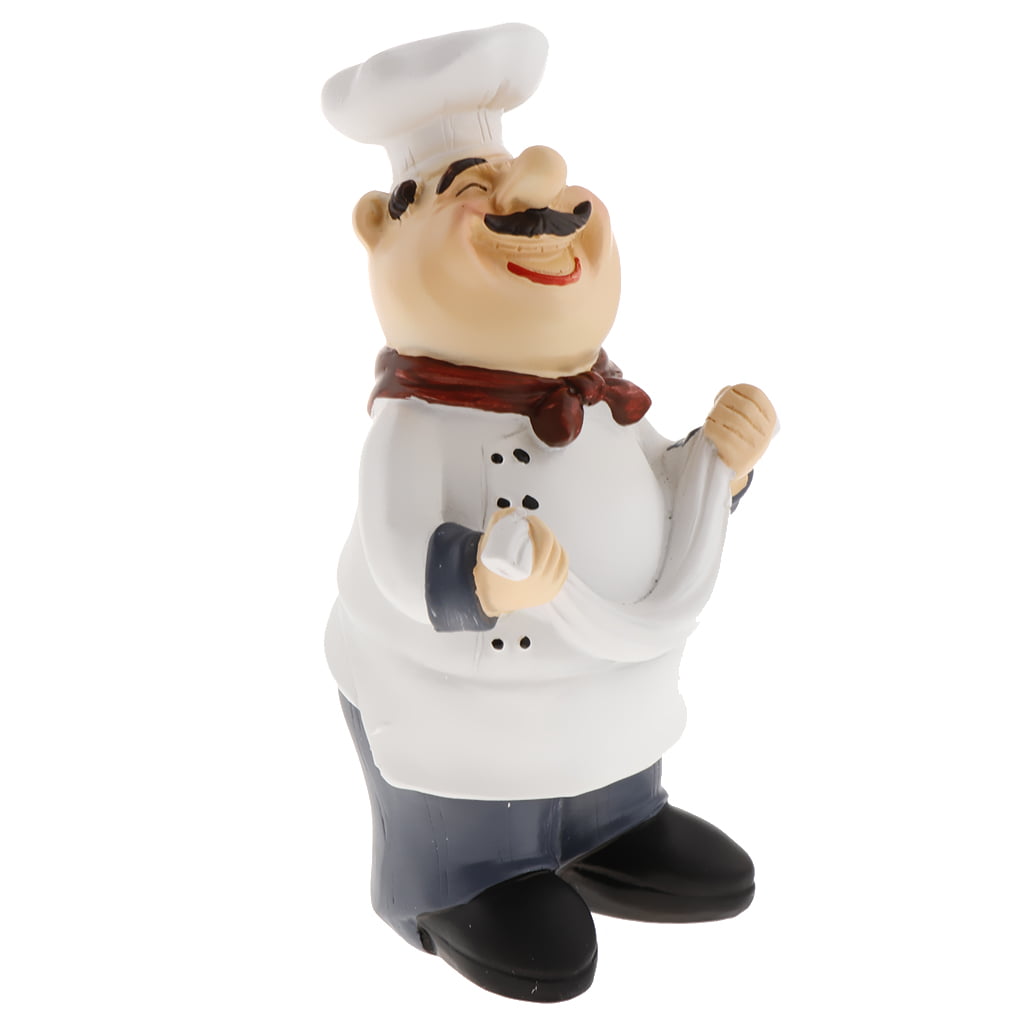 Chef Figurine Cook Chef Collectible Statues for Bistro Bakery Restaurant 