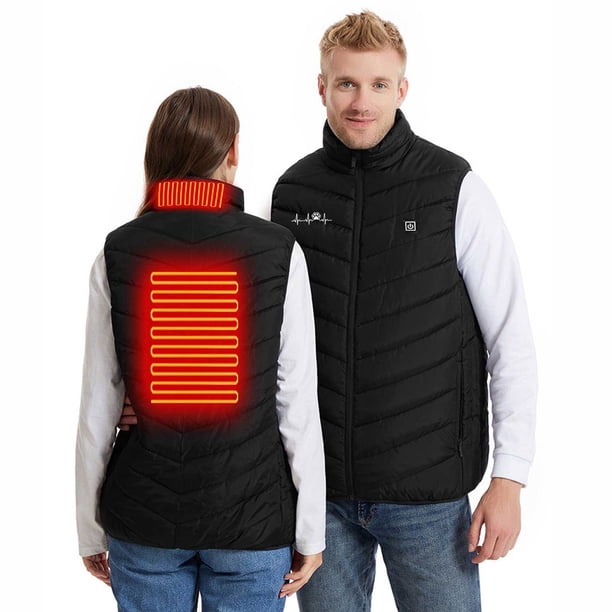Chaquetas y abrigos casuales sin mangas y sin capucha, de talla grande, para hombre y mujer. 2 chaquetas térmicas de invierno para mujer.