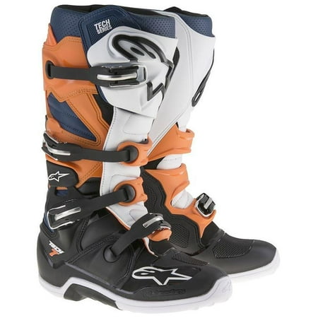 Alpinestars Tech 7 Men's Black/White/Orange Motocross Boots Orange 5
